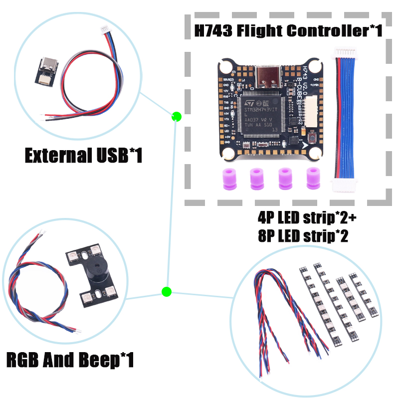 RCtoSky F4V3S PLUS F722 F745 H - Drone Racing Flight Controller บทวิจารณ์และราคา