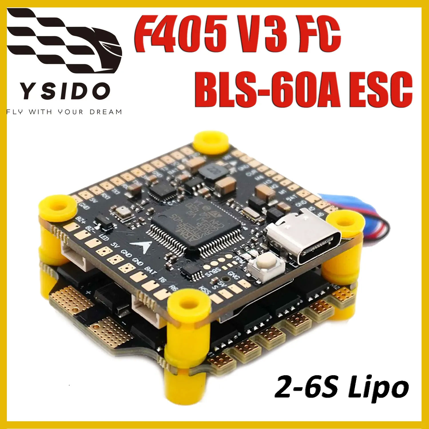 ชุดควบคุมการบิน YSIDO F405 V3  - Drone Racing Flight Controller บทวิจารณ์และราคา